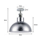 Chrome Dome Vintage Style Flush Ceiling Light - Without Bulb