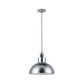 Chrome Dome Vintage Style Pendant Light - With Bulb