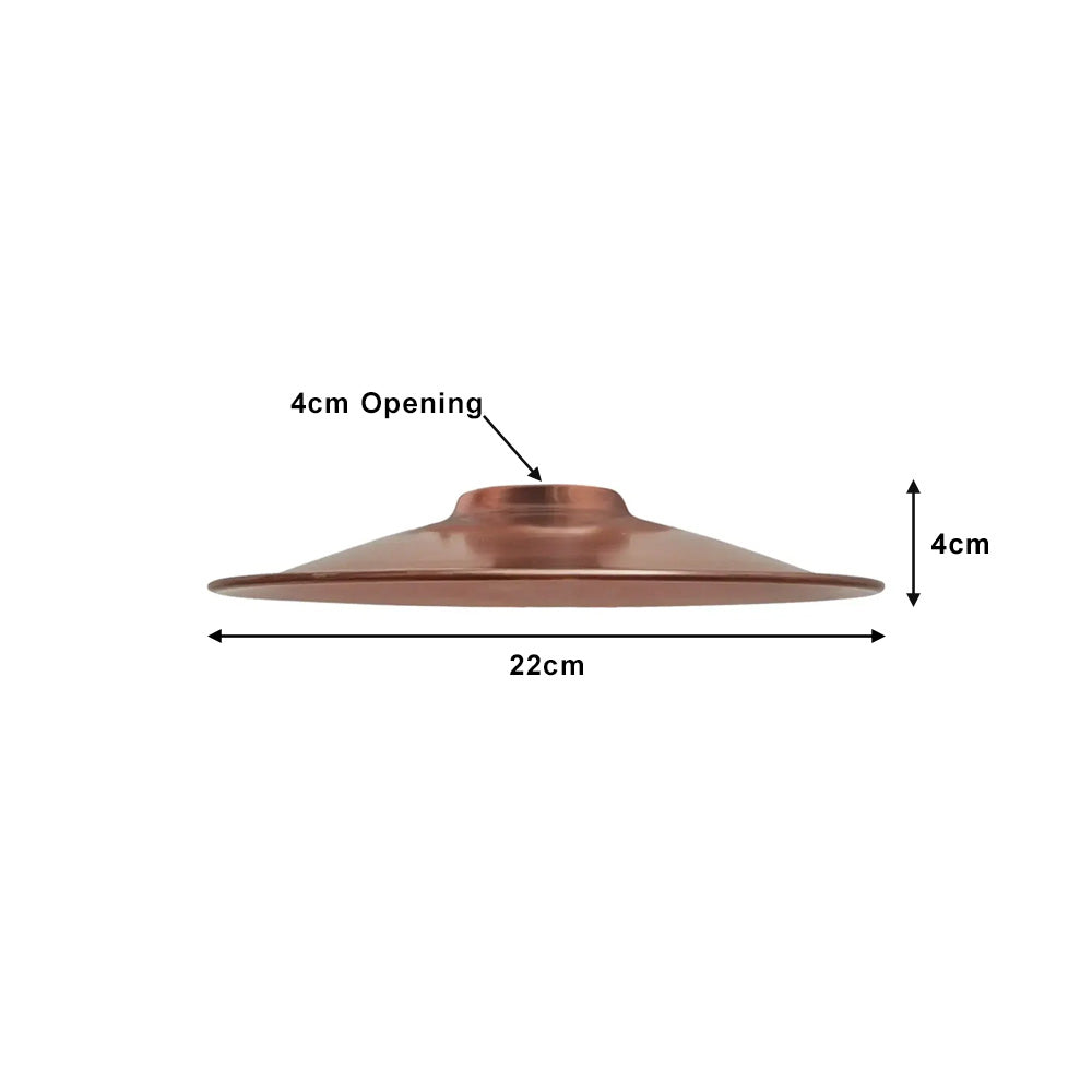 Copper Flat Vintage Light Shade