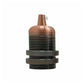 Copper E27 Industrial Smooth Metal Pendant Lamp Holder with Adjustable Ring - Bulb Holder for Shades