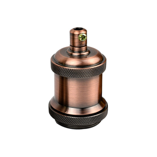 Antique Copper E27 Vintage Metal Pendant Lamp Holder - Decorative Bulb Holder