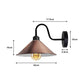 Copper Cone Retro Swan Neck Wall Light - With Bulb