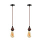 Copper Vintage Industrial Pendant Light Fitting - 2 Pack