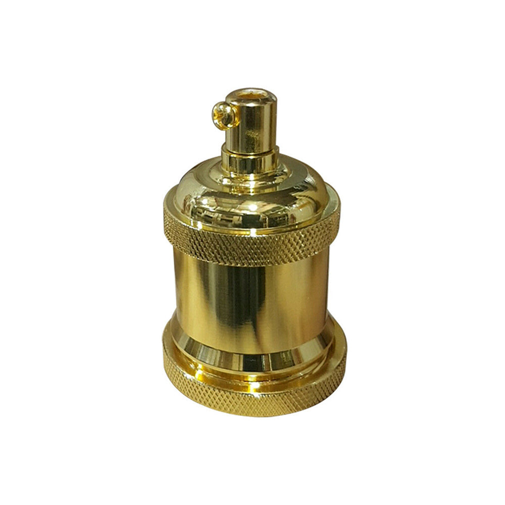 French Gold E27 Vintage Metal Pendant Lamp Holder - Decorative Bulb Holder
