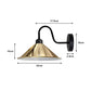 French Gold Cone Retro Swan Neck Wall Light - Without Bulb