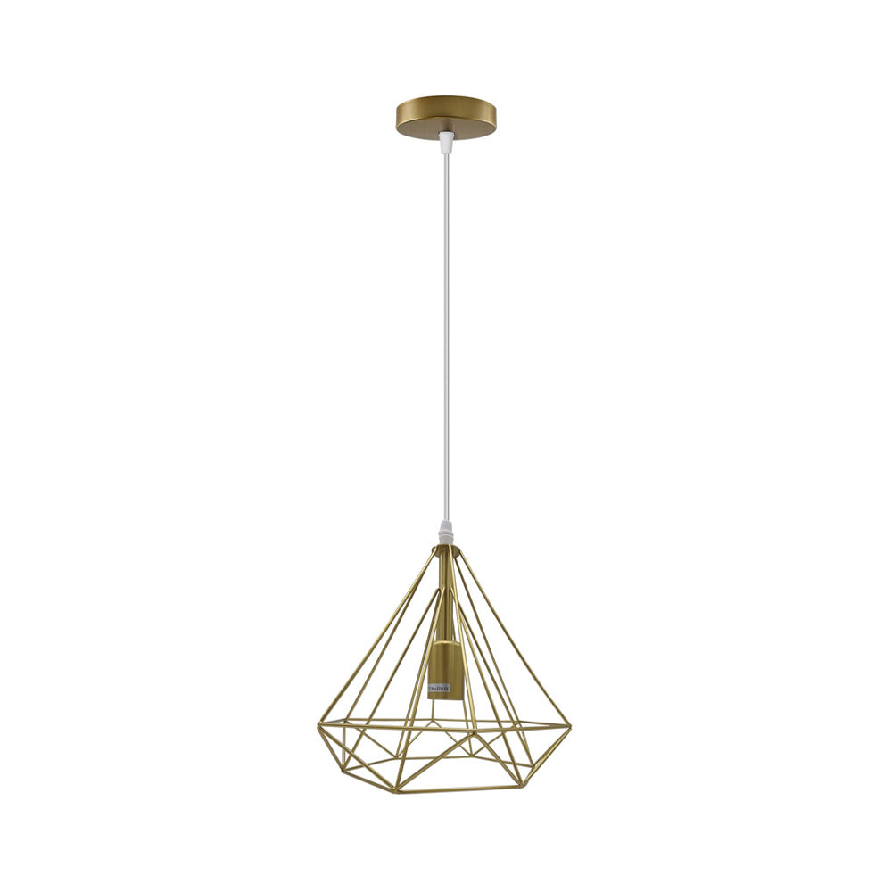 Gold Diamond Cage Pendant Light