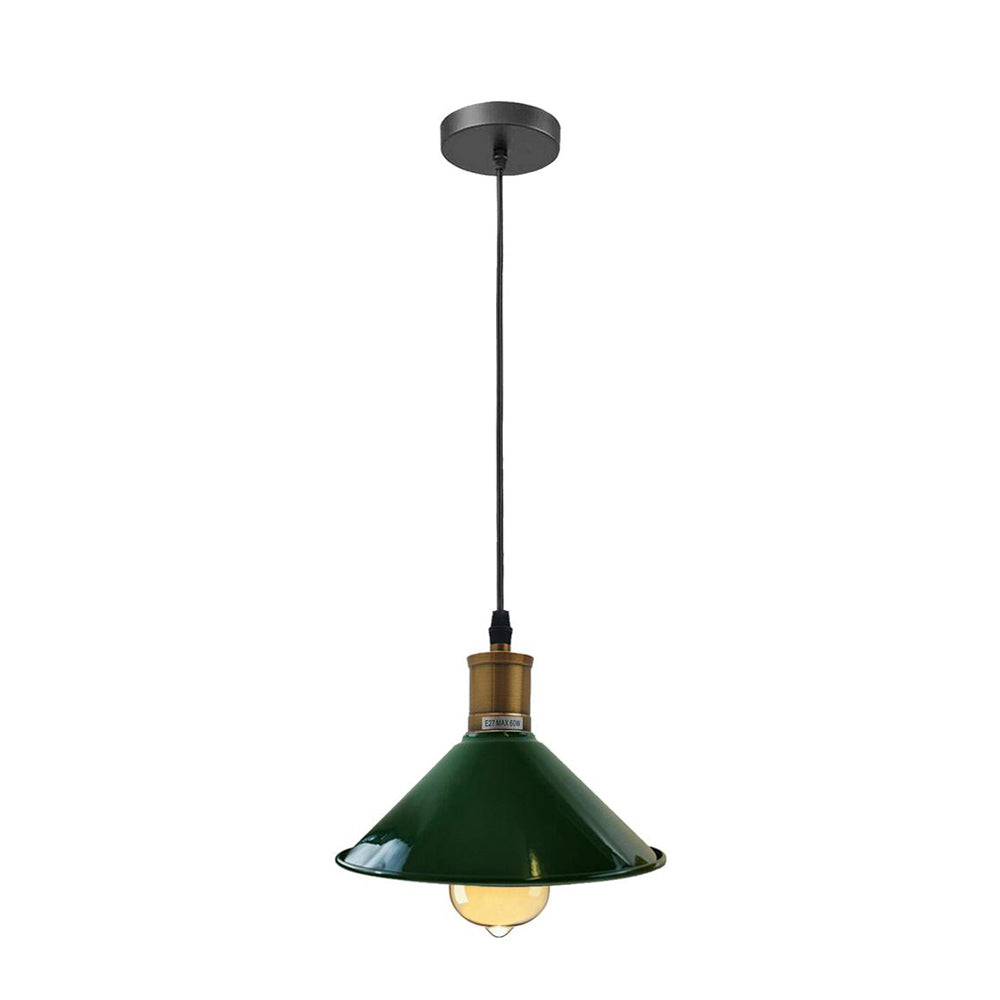 Green Cone Industrial Style Pendant Light