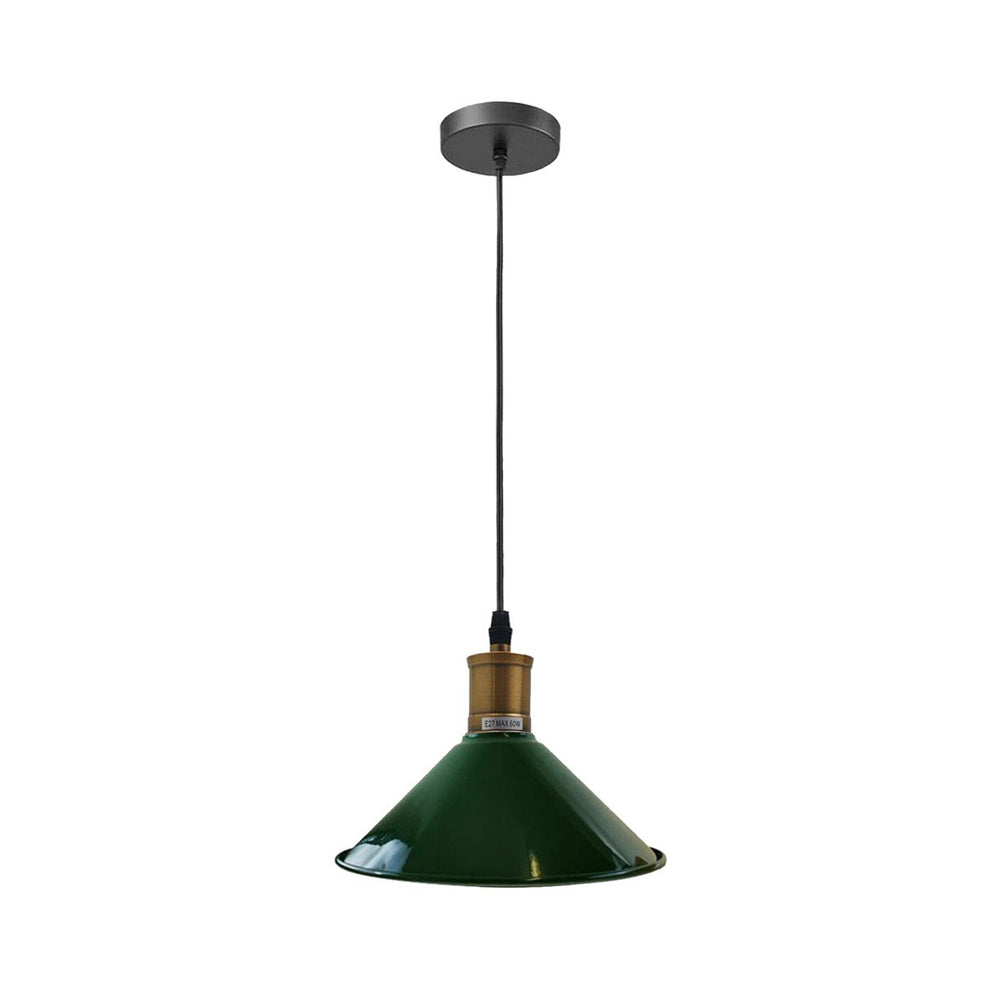 Green Cone Industrial Style Pendant Light