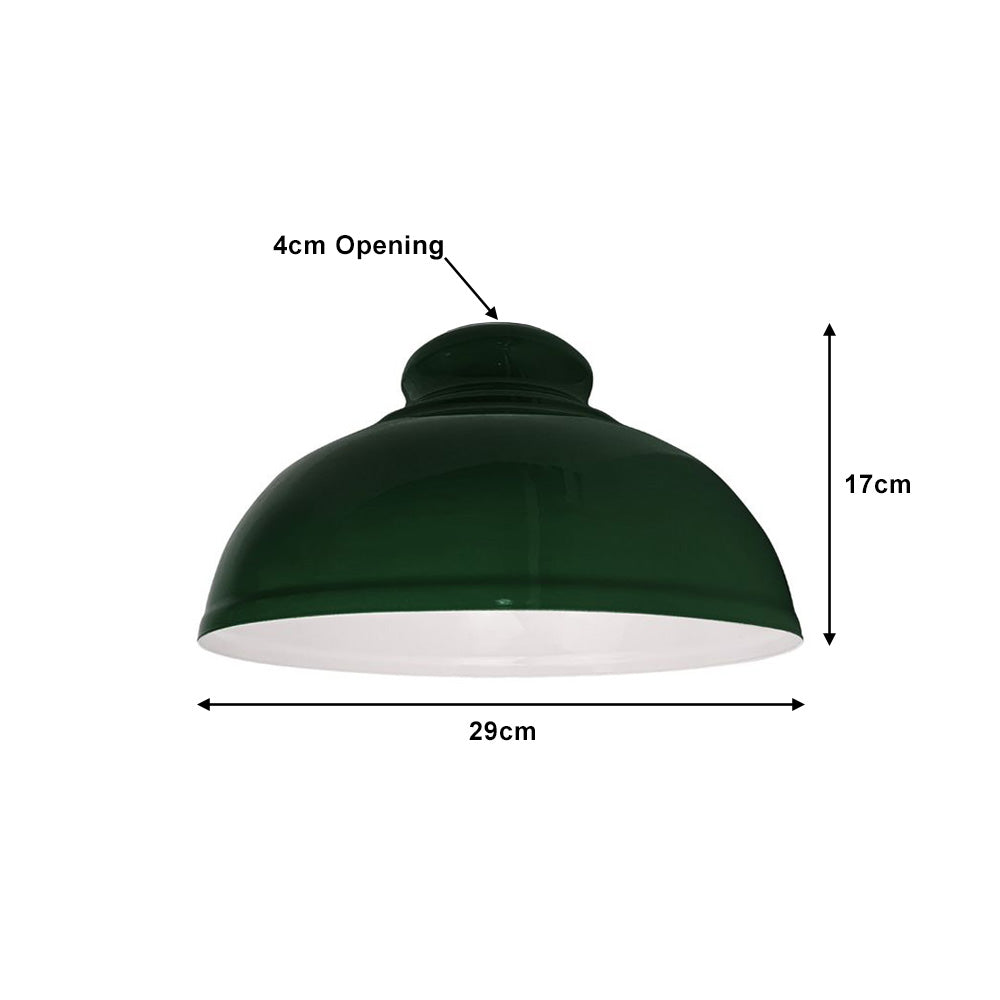 Green Dome Vintage Light Shade - Medium