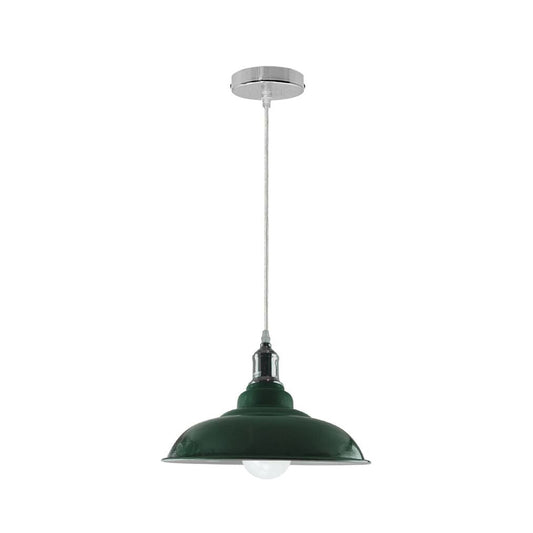 Green Bowl Retro Ceiling Light