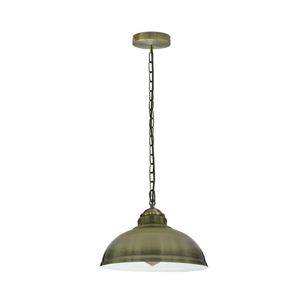 Vintage Style Industrial Chain Pendant Light in 4 Colours - Dome Lamp Holder