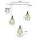 Green Diamond Cage 3 Light Pendant