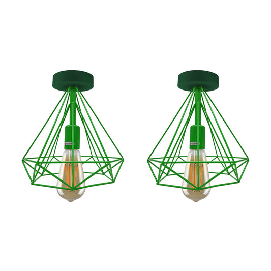 Diamond Cage Ceiling Lights - 2 Pack
