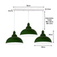 Green Dome Vintage Style 3 Light Pendant