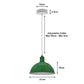 Green Small Dome Pendant Lights - With Bulbs - 2 Pack