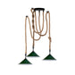 Green Vintage Rope Spider Pendant Light