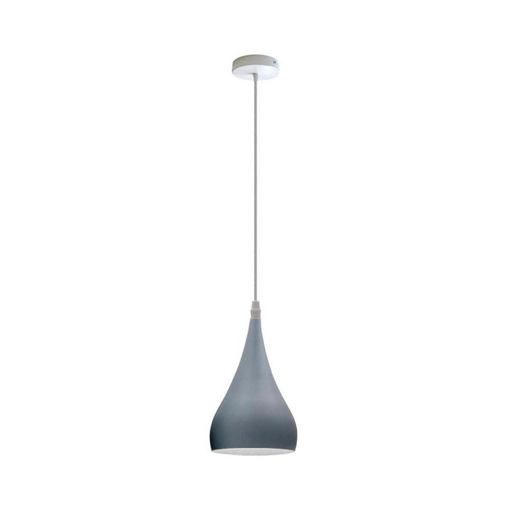 Grey & White Teardrop Pendant Light