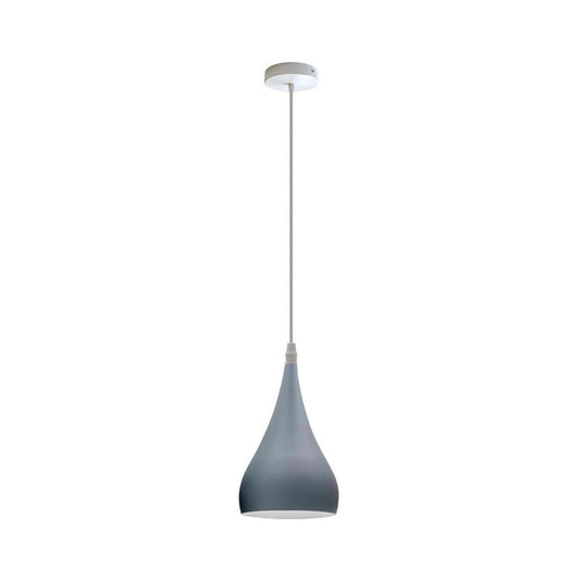 Grey Modern Teardrop Pendant Light