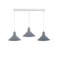 Grey Cone Industrial Style 3 Light Pendant