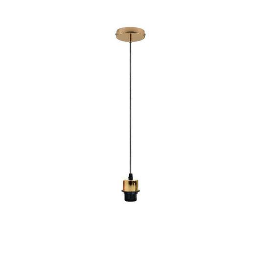 Industrial French Gold Pendant Light Fitting - Without Bulb