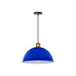 Navy Blue Large Dome Pendant Light - With Bulb