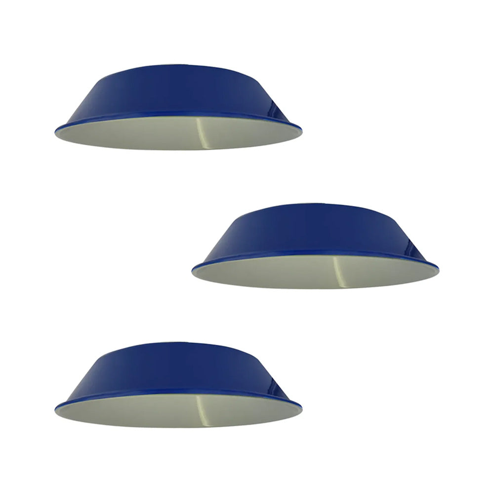 Navy Blue Bowl Industrial Retro Light Shade - 3 Pack