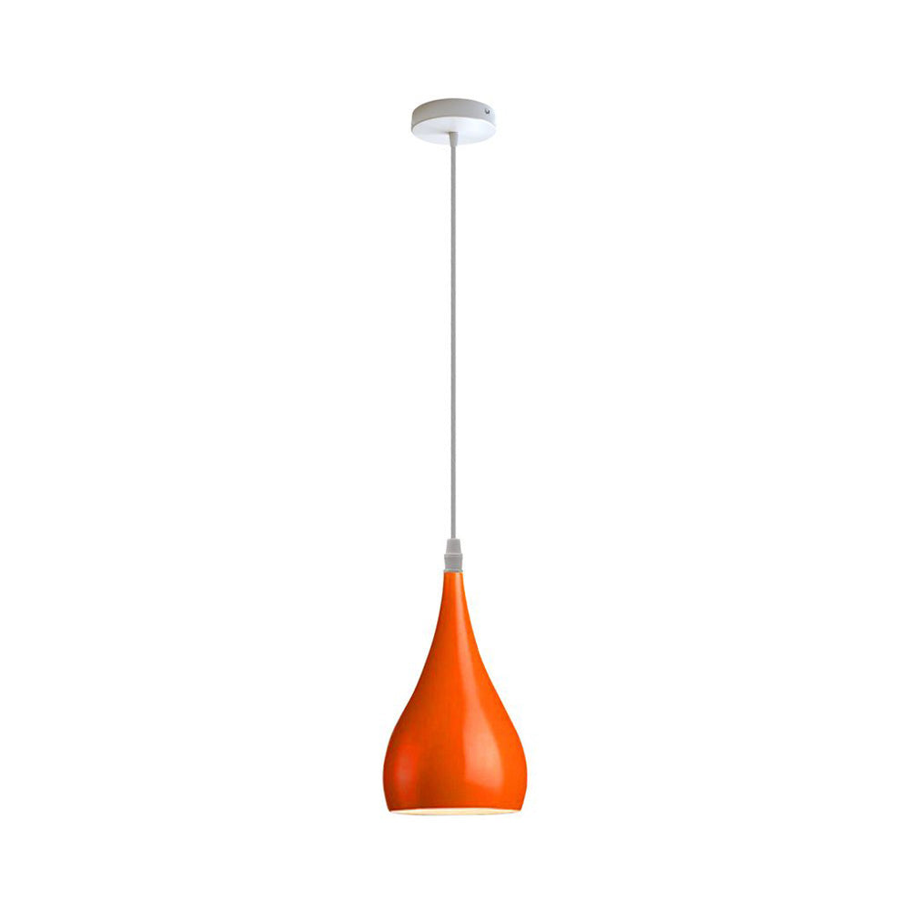 Orange & White Teardrop Pendant Light