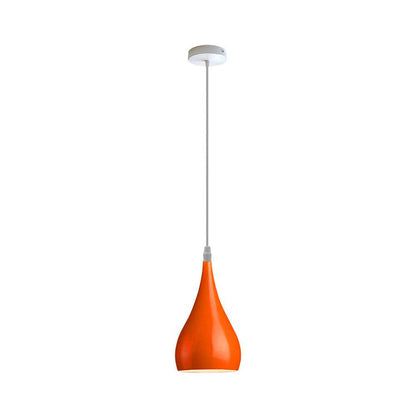Orange Modern Teardrop Pendant Light