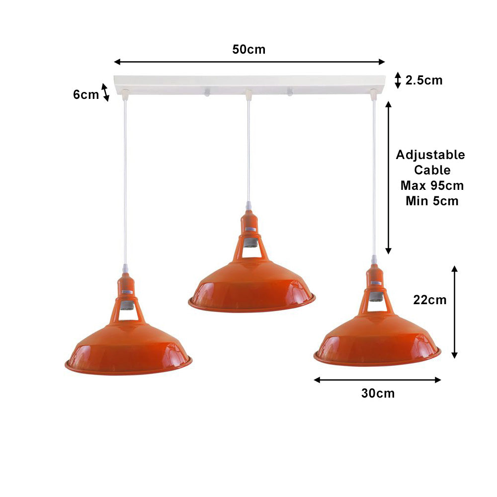 Orange Barn Industrial Style 3 Light Pendant