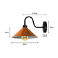 Orange Cone Retro Swan Neck Wall Light - With Bulb