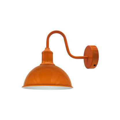 Orange Dome Industrial Swan Neck Wall Light