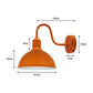 Orange Dome Industrial Swan Neck Wall Lights - 2 Pack