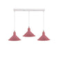 Pink Cone Industrial Style 3 Light Pendant