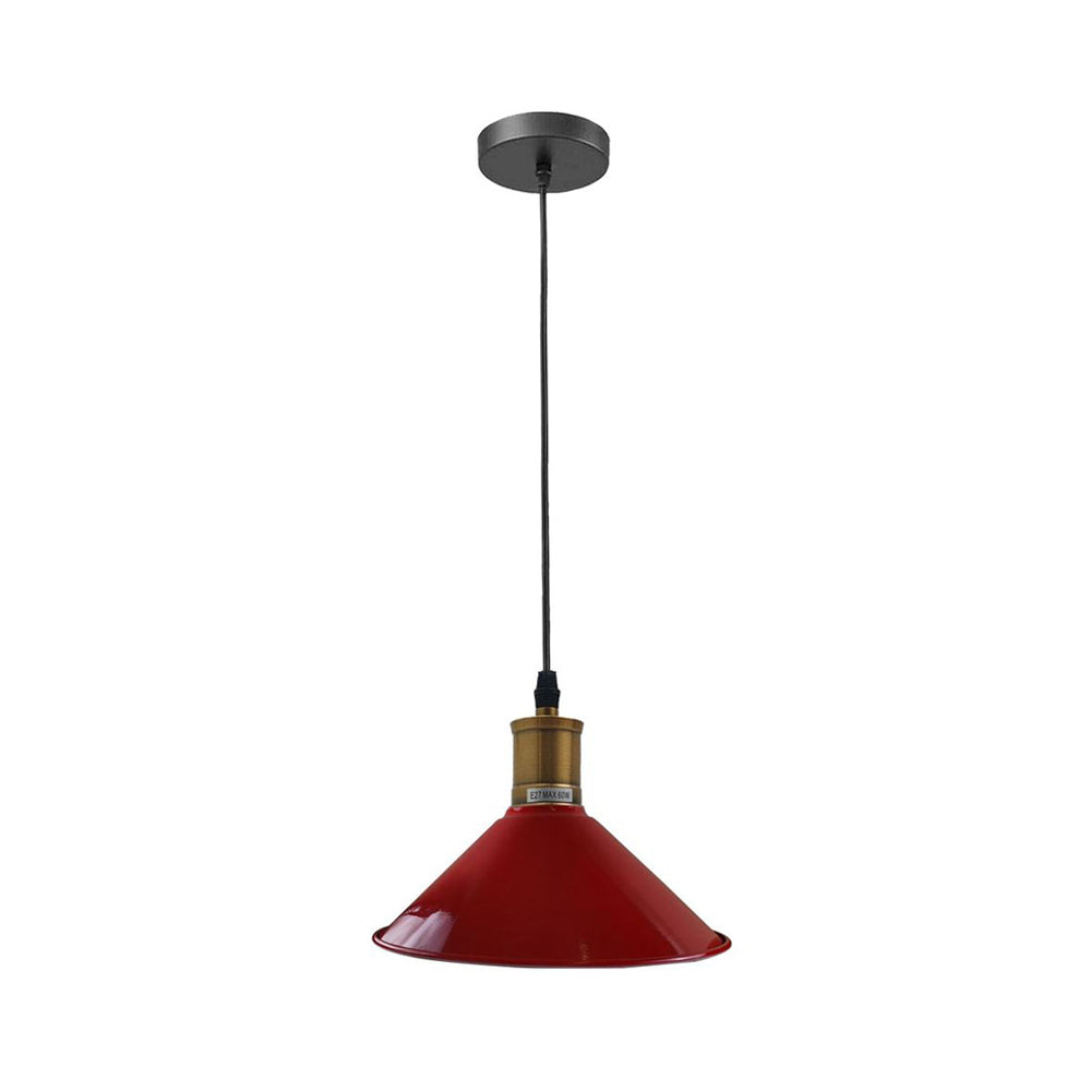 Red Cone Industrial Style Pendant Light