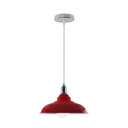 Red Bowl Retro Ceiling Light