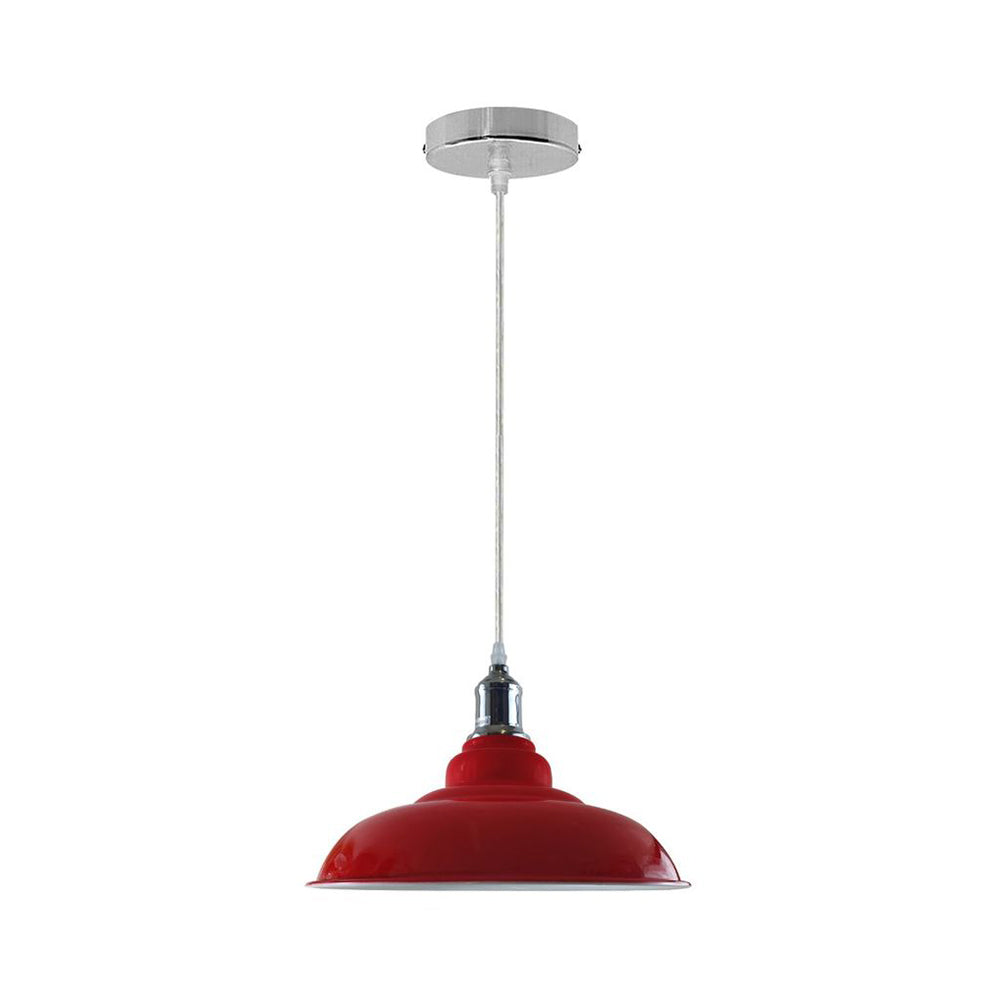 Red Bowl Retro Ceiling Light