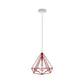 Red Diamond Cage Pendant Light - Without Bulb