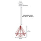 Red Diamond Cage Pendant Light - Without Bulb