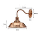 Rose Gold Bowl Vintage Swan Neck Wall Light - Without Bulb