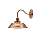 Rose Gold Bowl Vintage Swan Neck Wall Light - Without Bulb