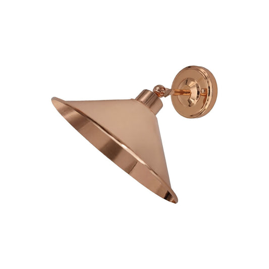 Rose Gold Cone Retro Adjustable Wall Light - Without Bulb