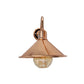 Rose Gold Cone Vintage Swan Neck Wall Light - With Bulb