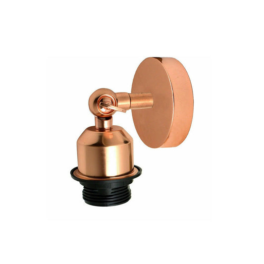 Rose Gold Industrial Adjustable Wall Light - Without Bulb