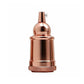 Rose Gold E27 Vintage Metal Pendant Lamp Holder with Bubble Shaped Top - Edison Screw Bulb Holder