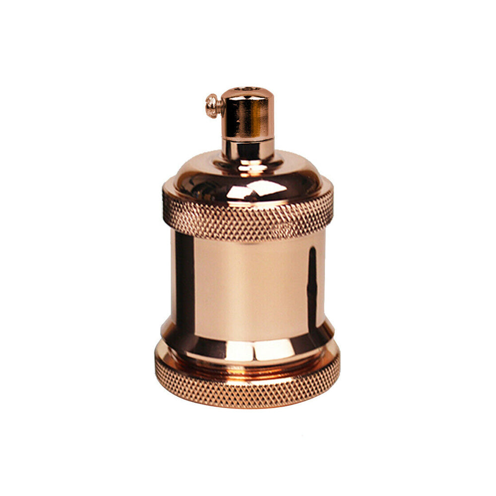 Rose Gold E27 Vintage Metal Pendant Lamp Holder - Decorative Bulb Holder