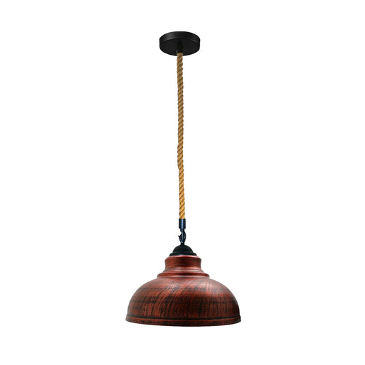 Rustic Red Dome Vintage Ceiling Pendant Light