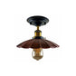 Rustic Red Umbrella Vintage Style Ceiling Light - Flush Mounted