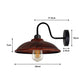 Rustic Red Bowl Vintage Swan Neck Wall Light - With Bulb