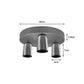 Satin Nickel Flush Ceiling Light - Without Bulbs