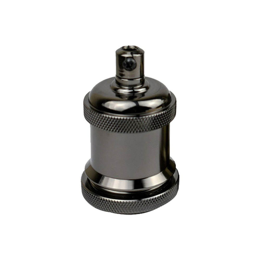 Black E27 Vintage Metal Pendant Lamp Holder - Decorative Bulb Holder